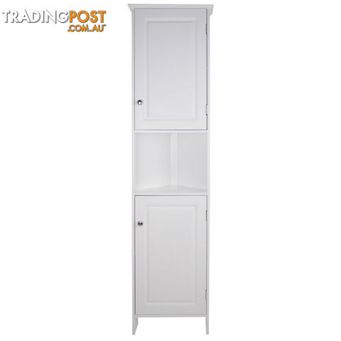 Dignity Tall Corner Cupboard with 2 Doors in WHITE