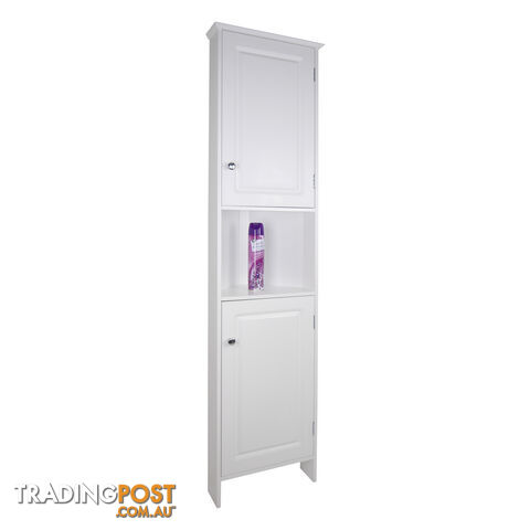 Dignity Tall Corner Cupboard with 2 Doors in WHITE