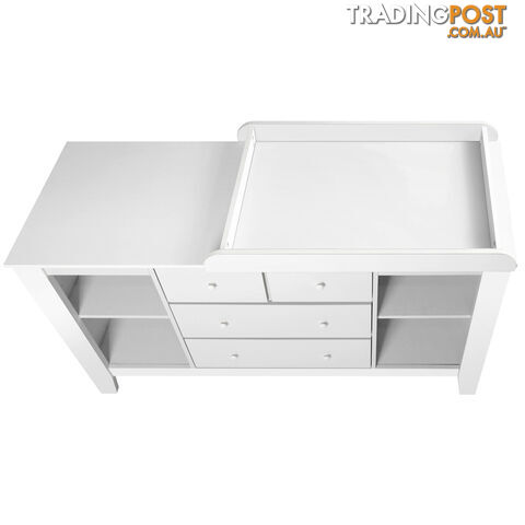 Drawer Baby Chest Change Table Dresser Cabinet White - photo 5 of 8