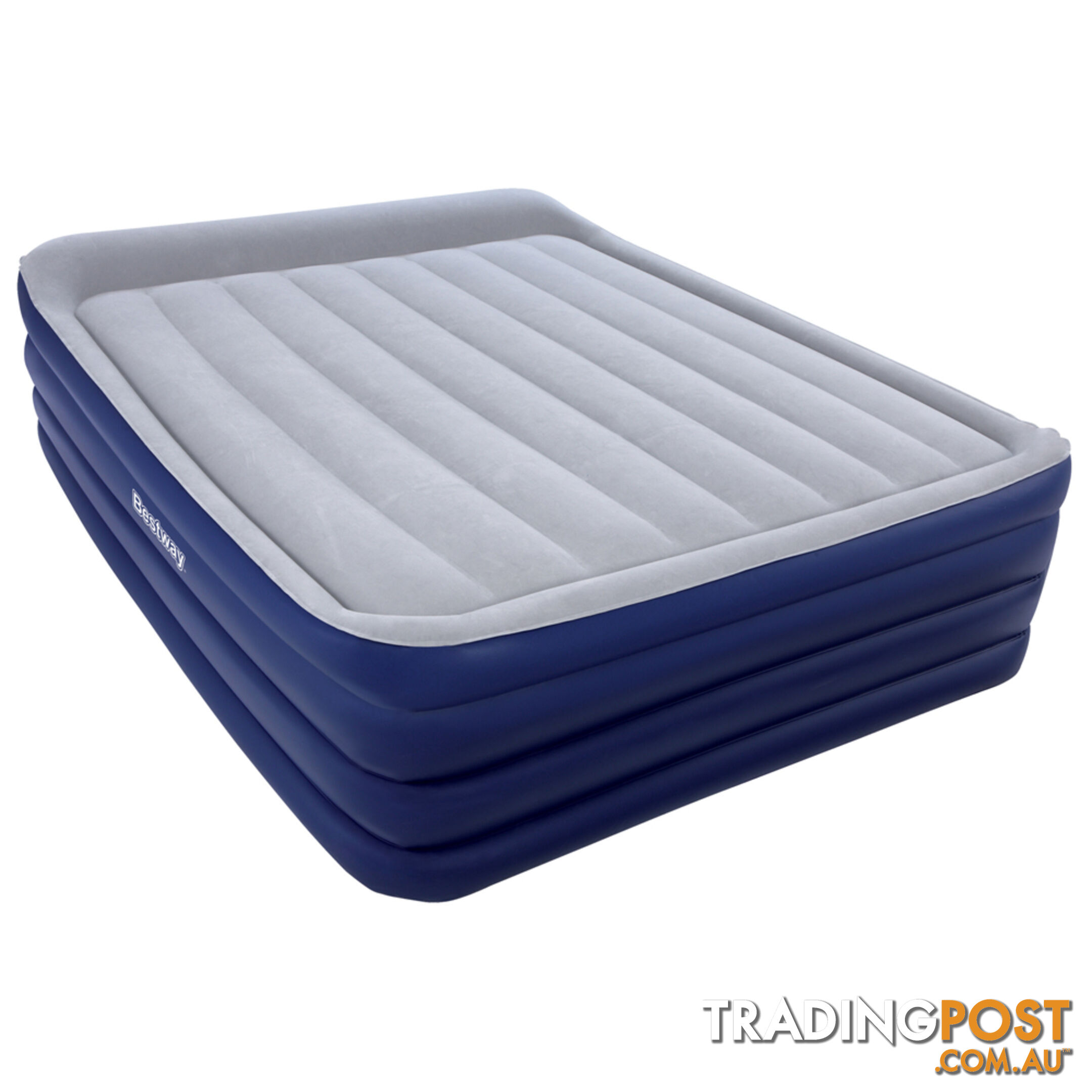 Bestway Queen Inflatable Air Mattress Bed w/ Air Pump Blue