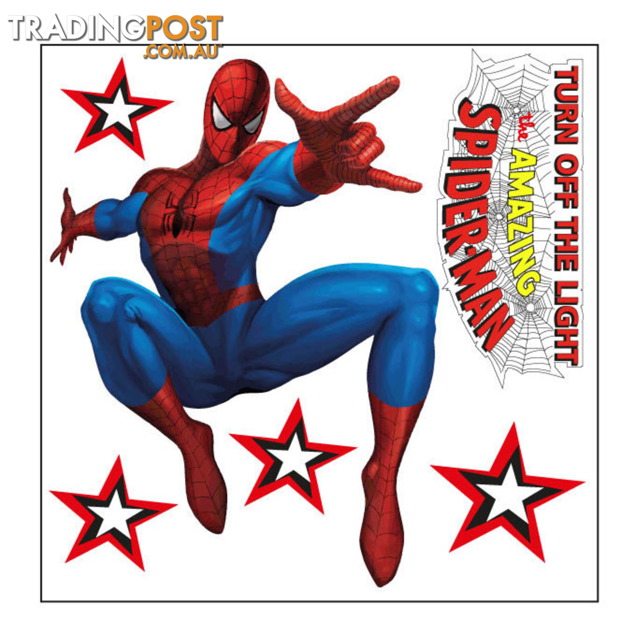 Spiderman Light Switch Wall Sticker - Totally Movable