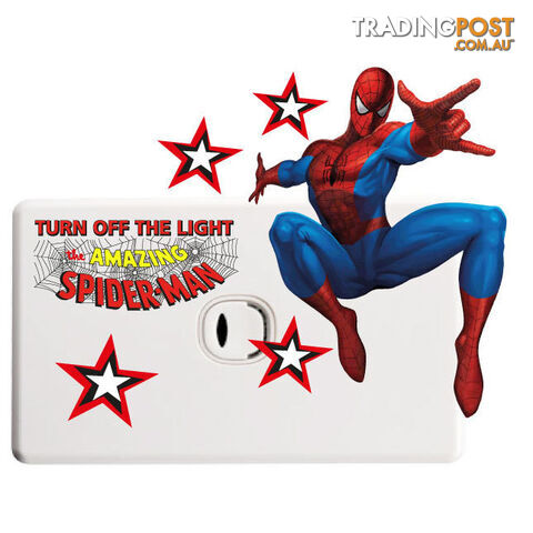 Spiderman Light Switch Wall Sticker - Totally Movable