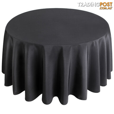 4 Pcs Wedding Table Cloth Round 229cm Black