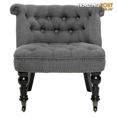 Lorraine Chair French Provincial Linen Fabric Sofa Misty Grey