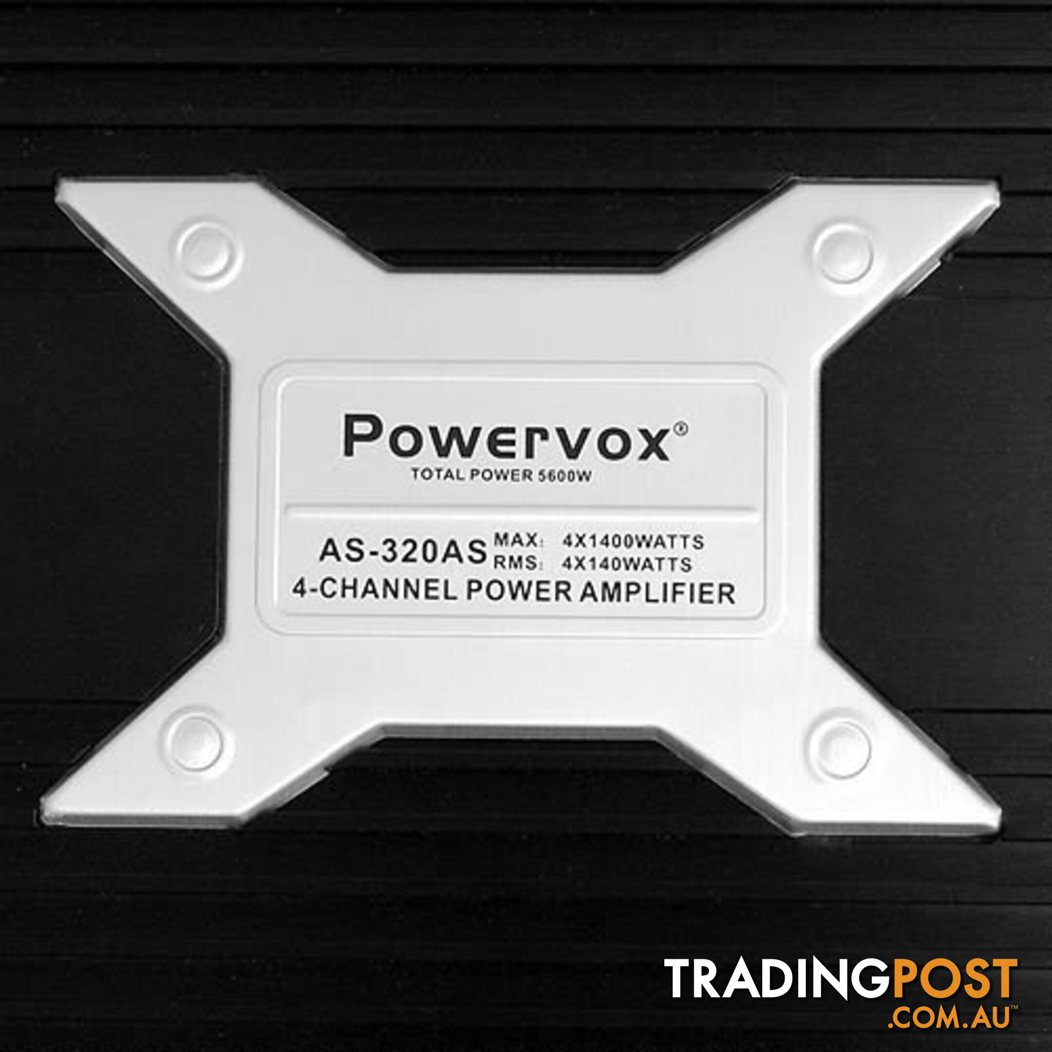 New PowerVox 5600 Watt 4 Channel Car Amplifier Black