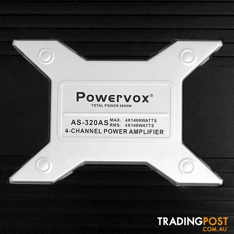 New PowerVox 5600 Watt 4 Channel Car Amplifier Black