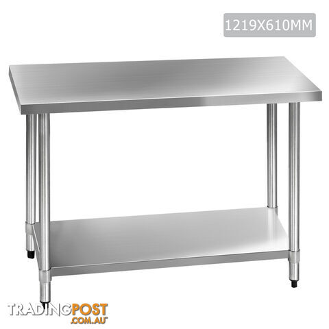 430 Stainless Steel Kitchen Work Bench Table 1219mm