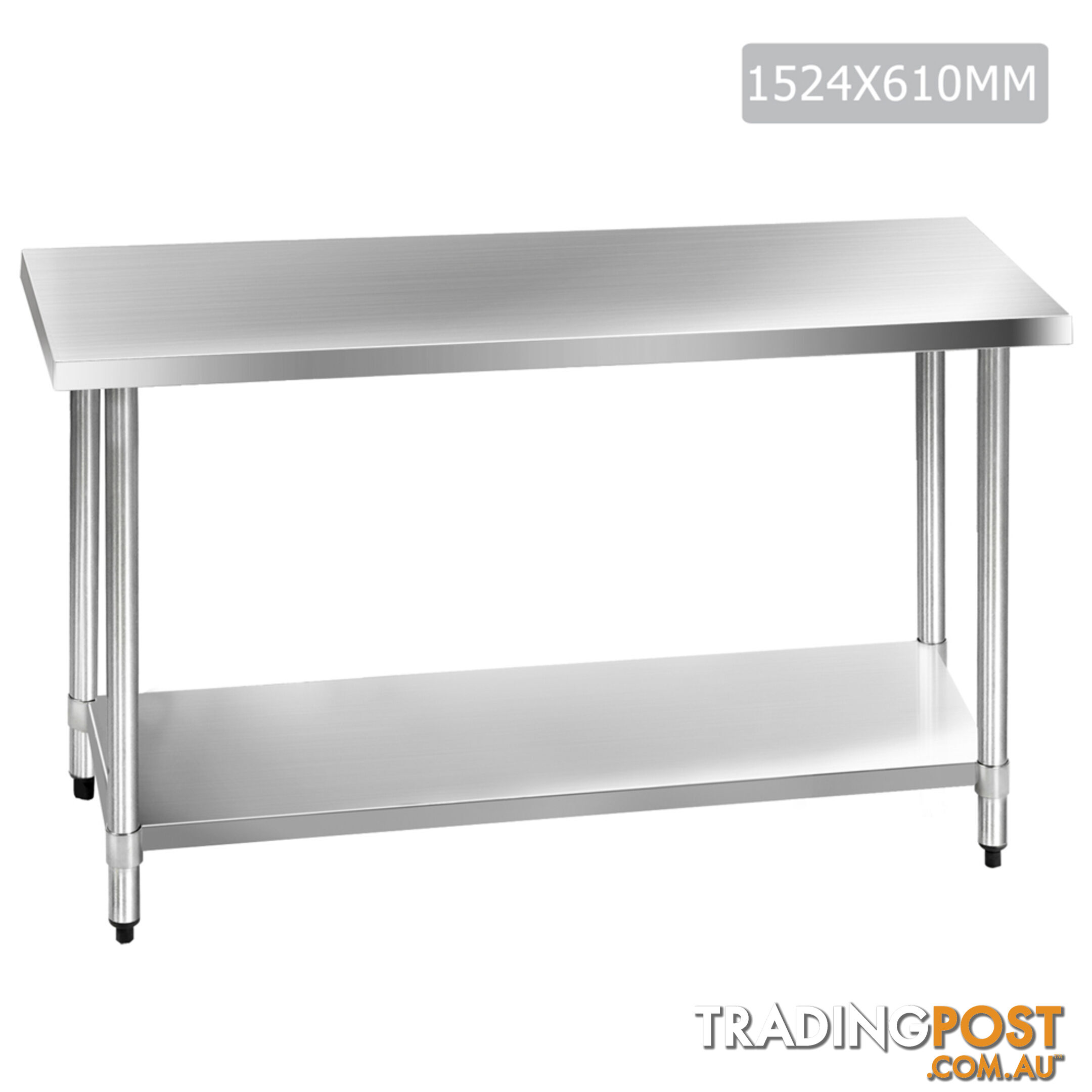 304 Stainless Steel Kitchen Work Bench Table 1524mm