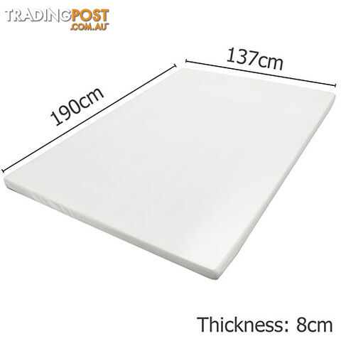 Visco Elastic Memory Foam Mattress Topper 8cm Double