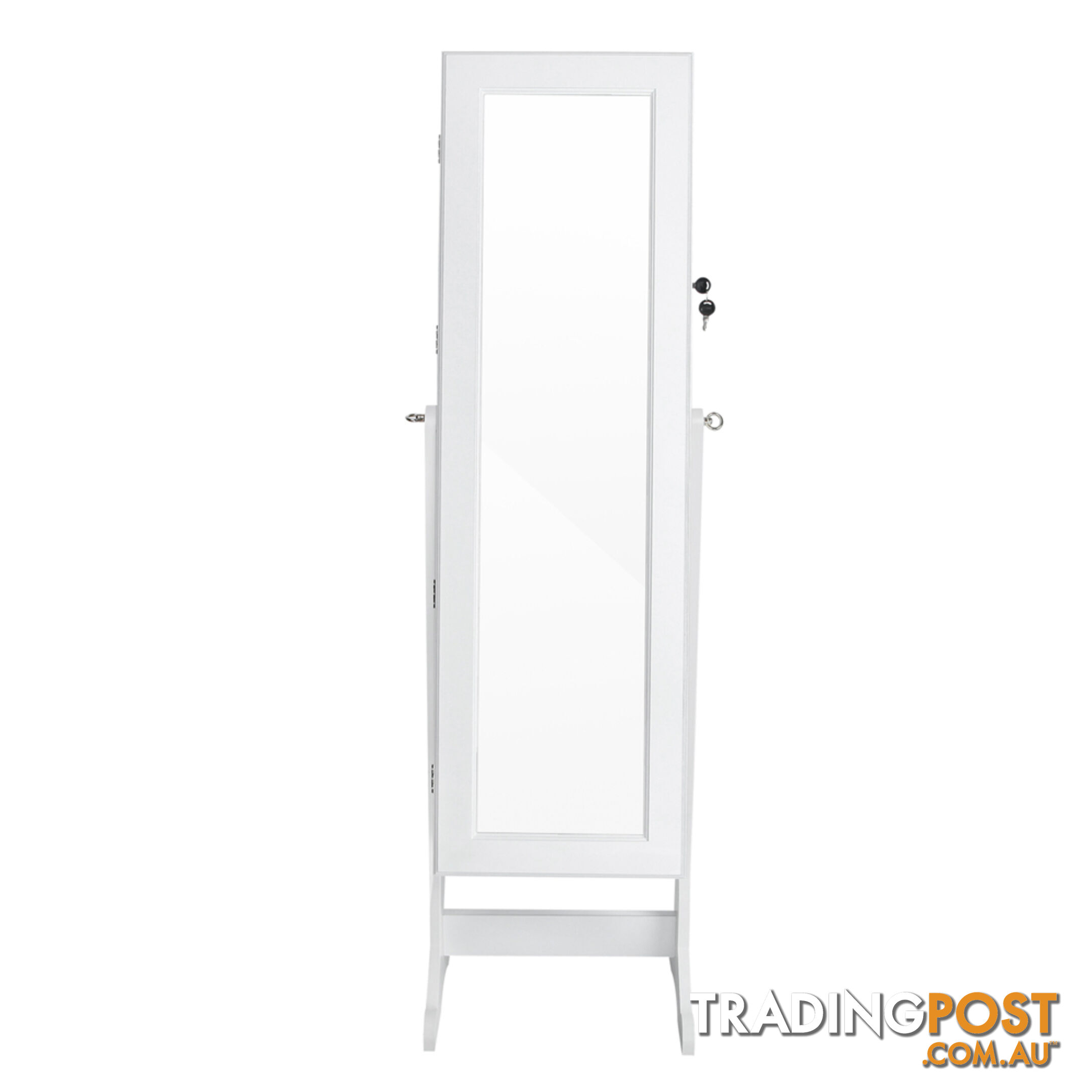 Mirror Jewellery Cabinet Storage 146cm White