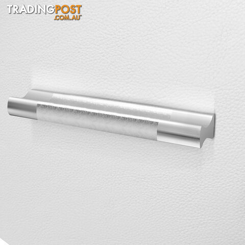 Deluxe PU Leather 2 Drawers Cabinet White - photo 4 of 9