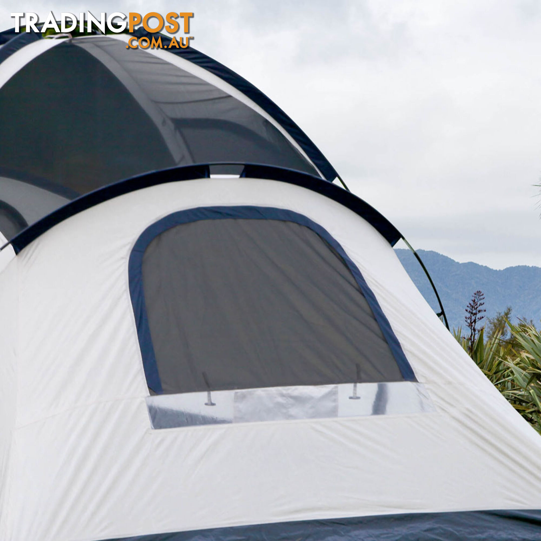 6 Person Family Camping Tent Navy Grey