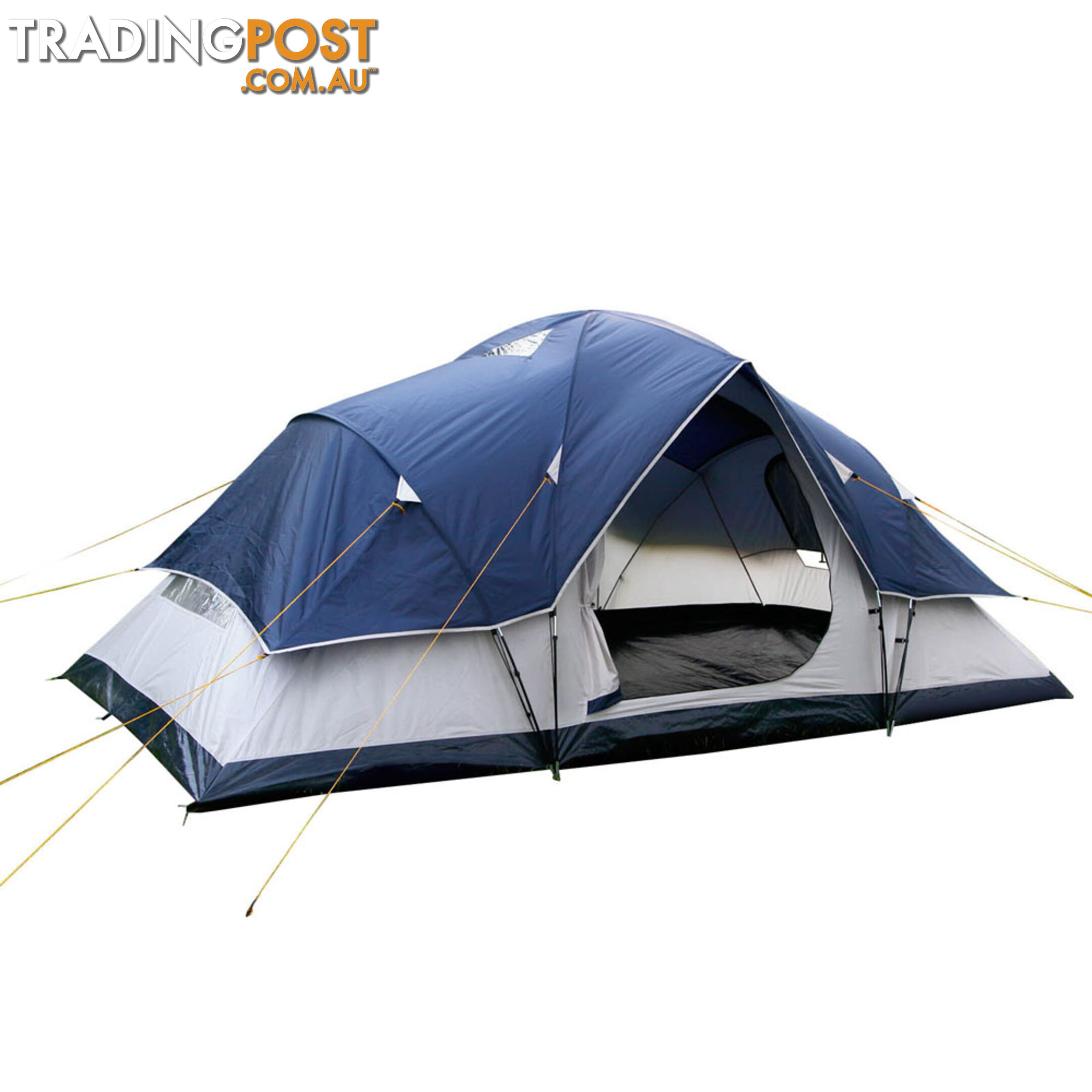 6 Person Family Camping Tent Navy Grey