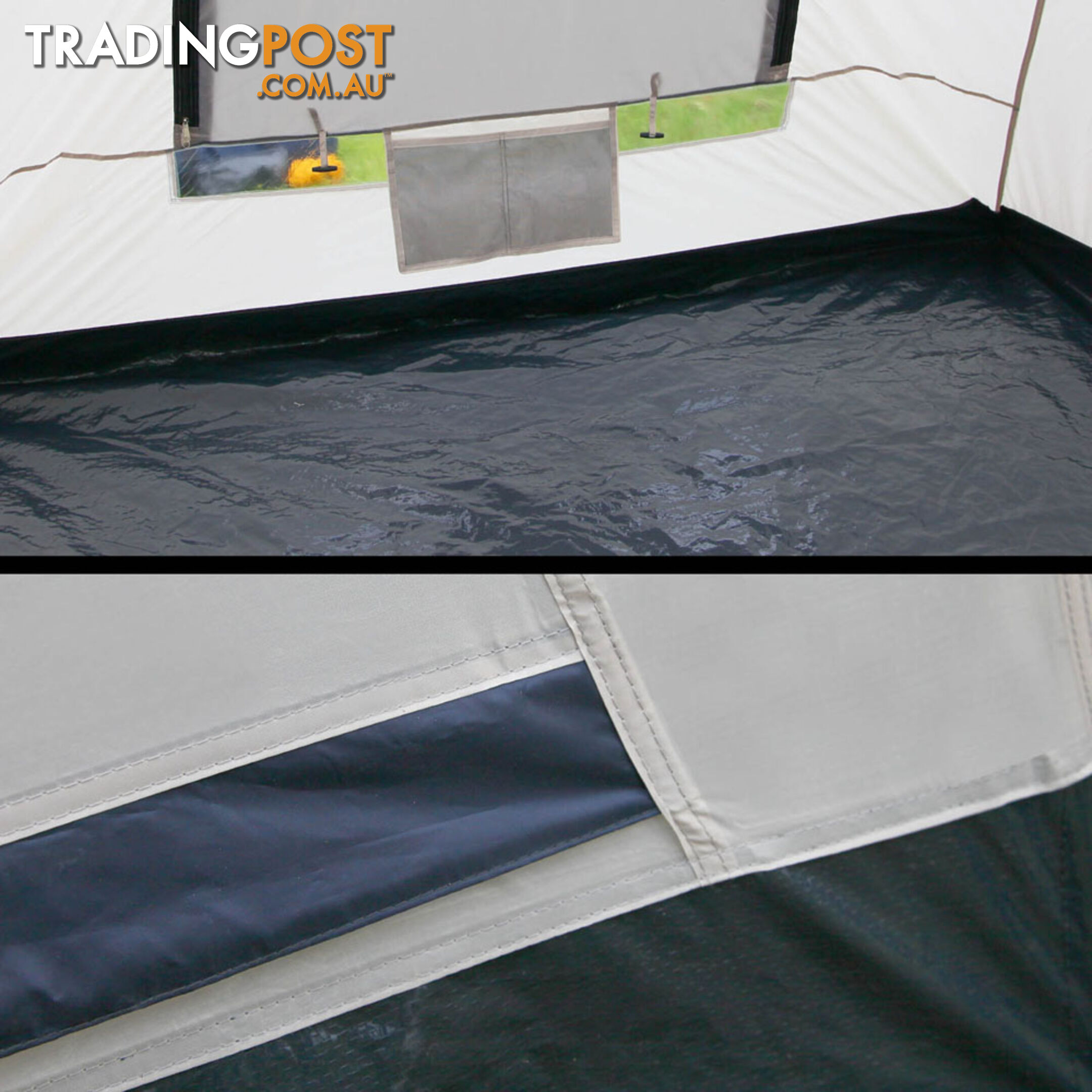 6 Person Family Camping Tent Navy Grey