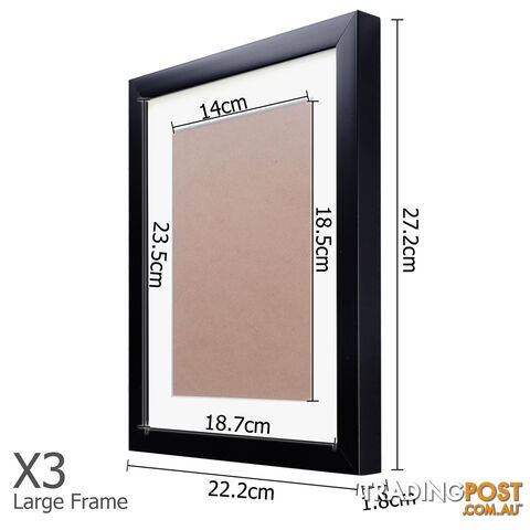 11 pcs Photo Frames Set Wall Black