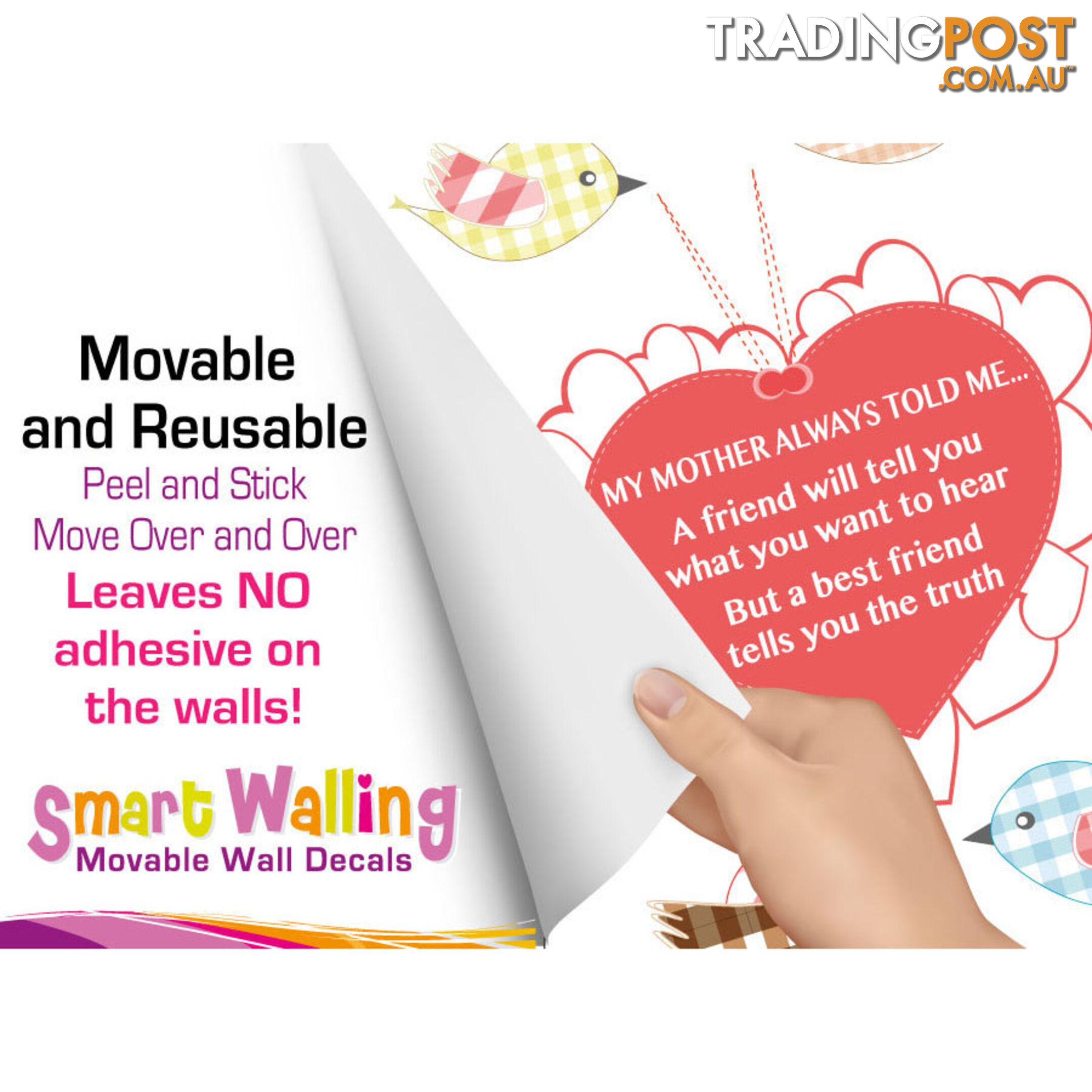 Medium Size My Mother Told Me Wall Sticker Quotes - Totally Movable