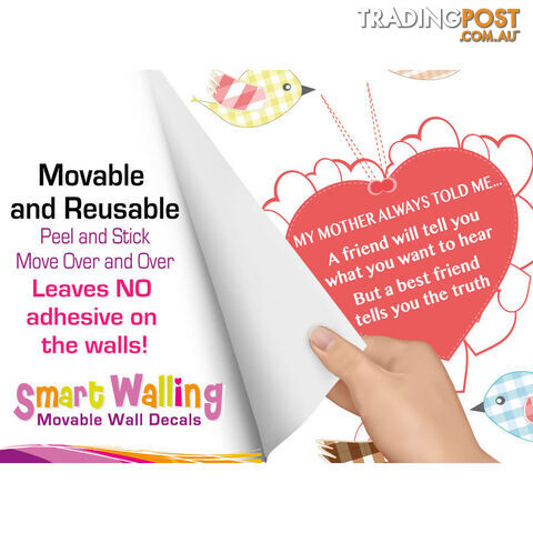 Medium Size My Mother Told Me Wall Sticker Quotes - Totally Movable