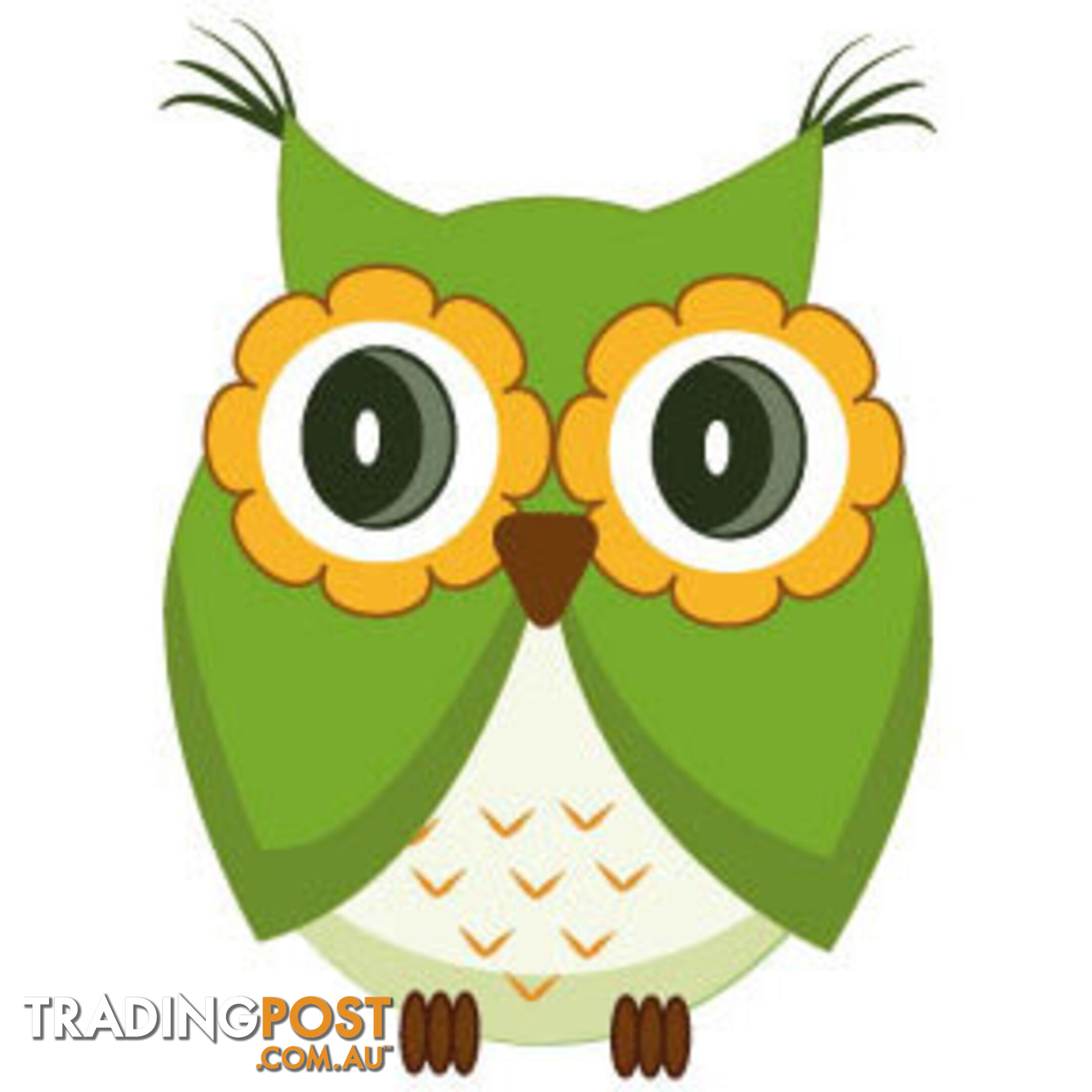 Cute green owl Wall Sticker - Totally Movable