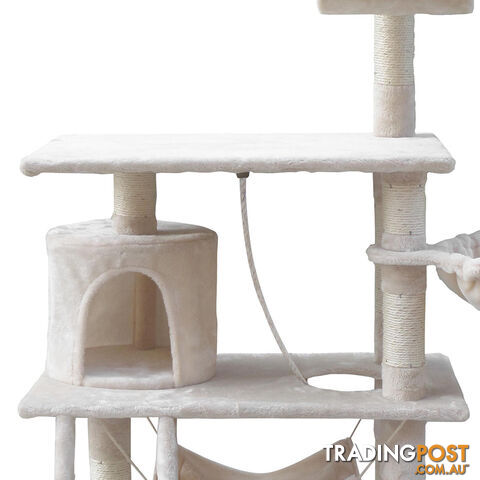 Cat Scratching Post  Tree House Condo 141cm Beige