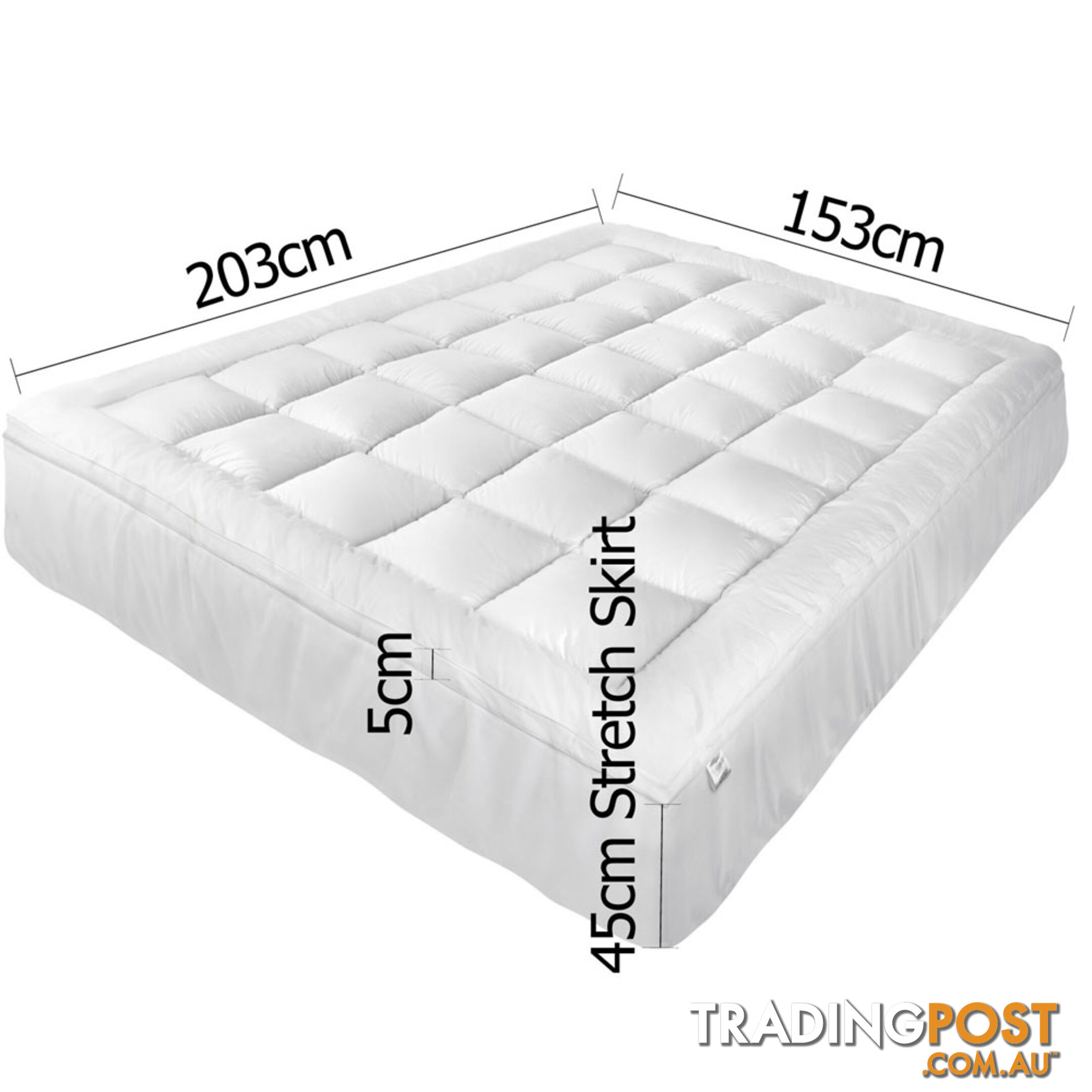 Pillowtop Mattress Topper Memory Resistant Protector Pad Cover Queen