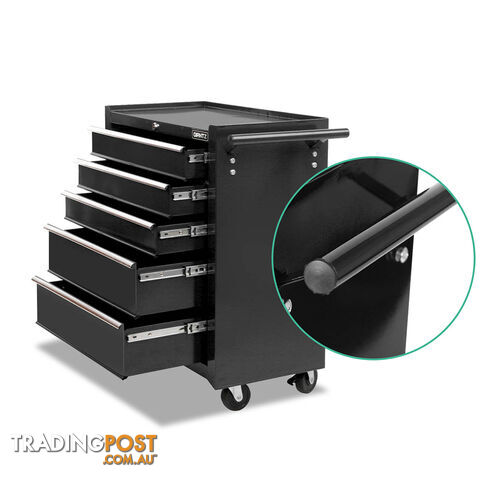 5 Drawers Roller Toolbox Cabinet  Black