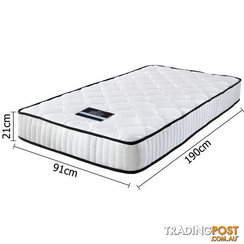 High Density Foam Pocket Spring Mattress 21cm Single