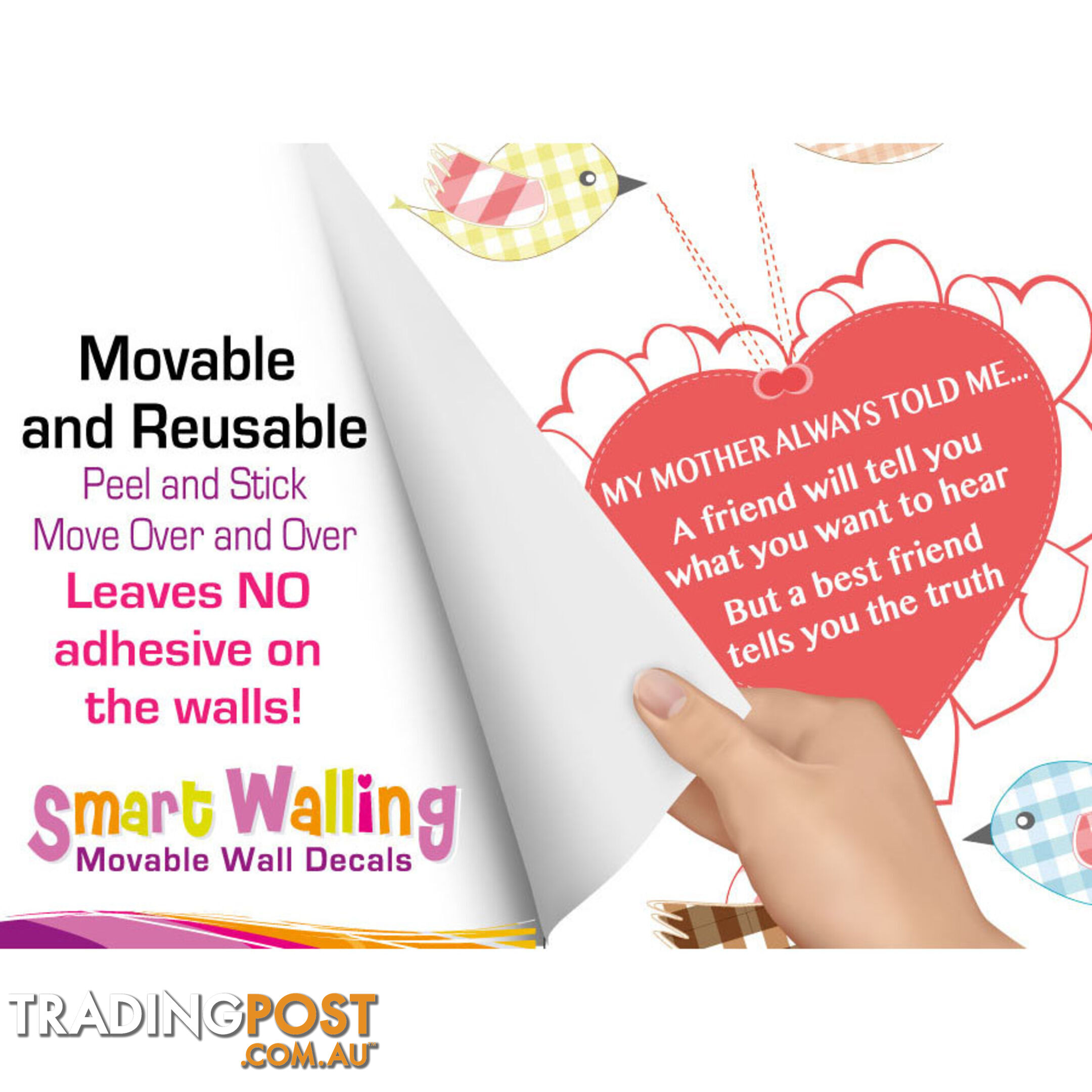 Extra Large Size My Mother Told Me Wall Sticker Quotes - Totally Movable