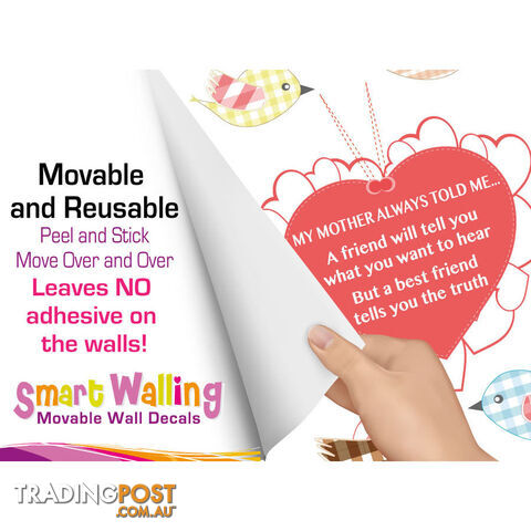 Extra Large Size My Mother Told Me Wall Sticker Quotes - Totally Movable