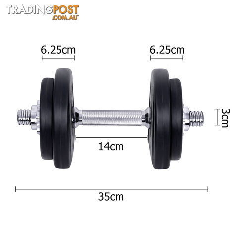 20kg Fitness Gym Exercise Dumbbell Set - photo 2 of 8