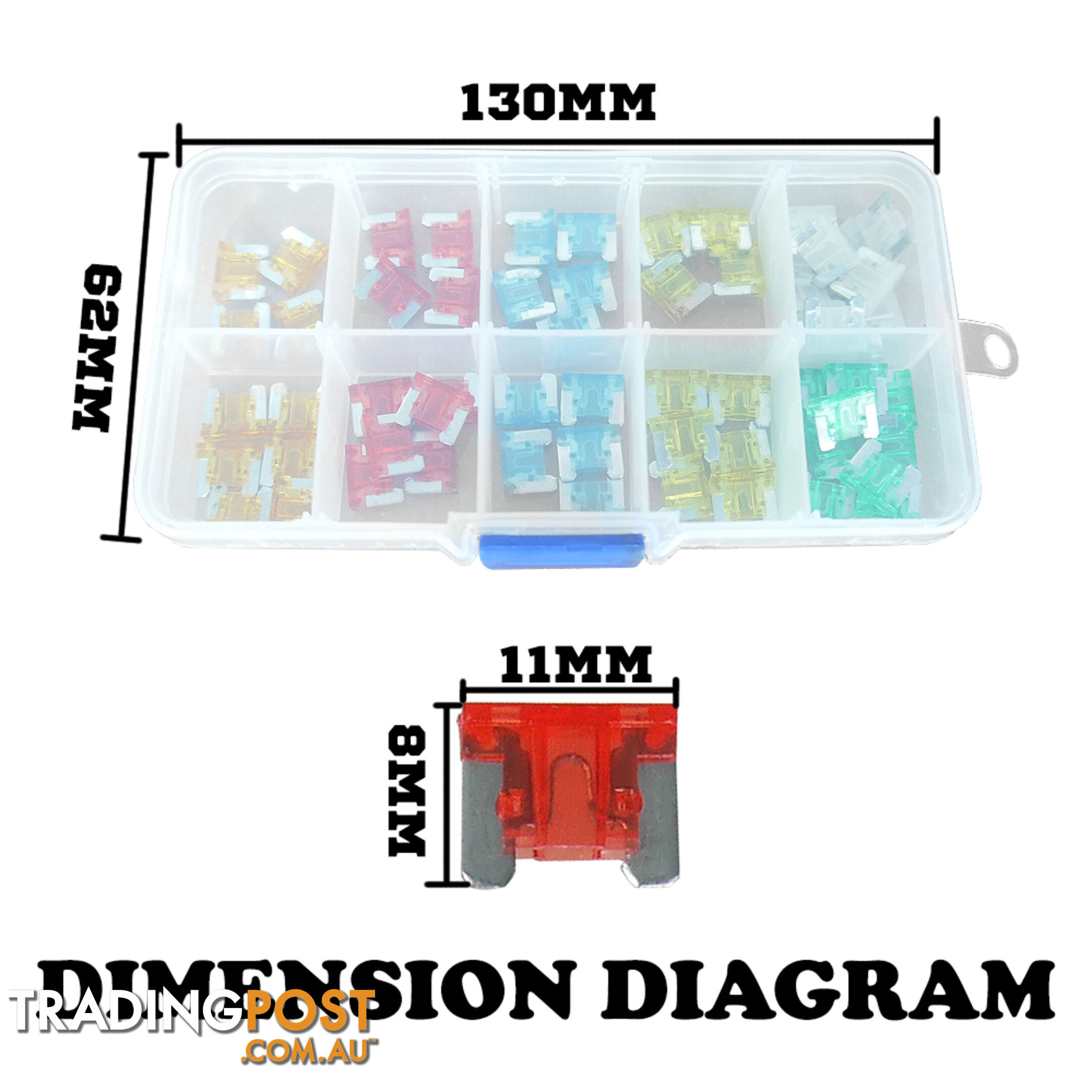 Blade Fuse Assortment Kit 60Pcs Auto Car APS ATT Boat 5A 10A 15A 20A 25A 30A