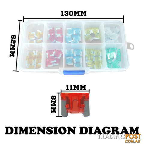 Blade Fuse Assortment Kit 60Pcs Auto Car APS ATT Boat 5A 10A 15A 20A 25A 30A