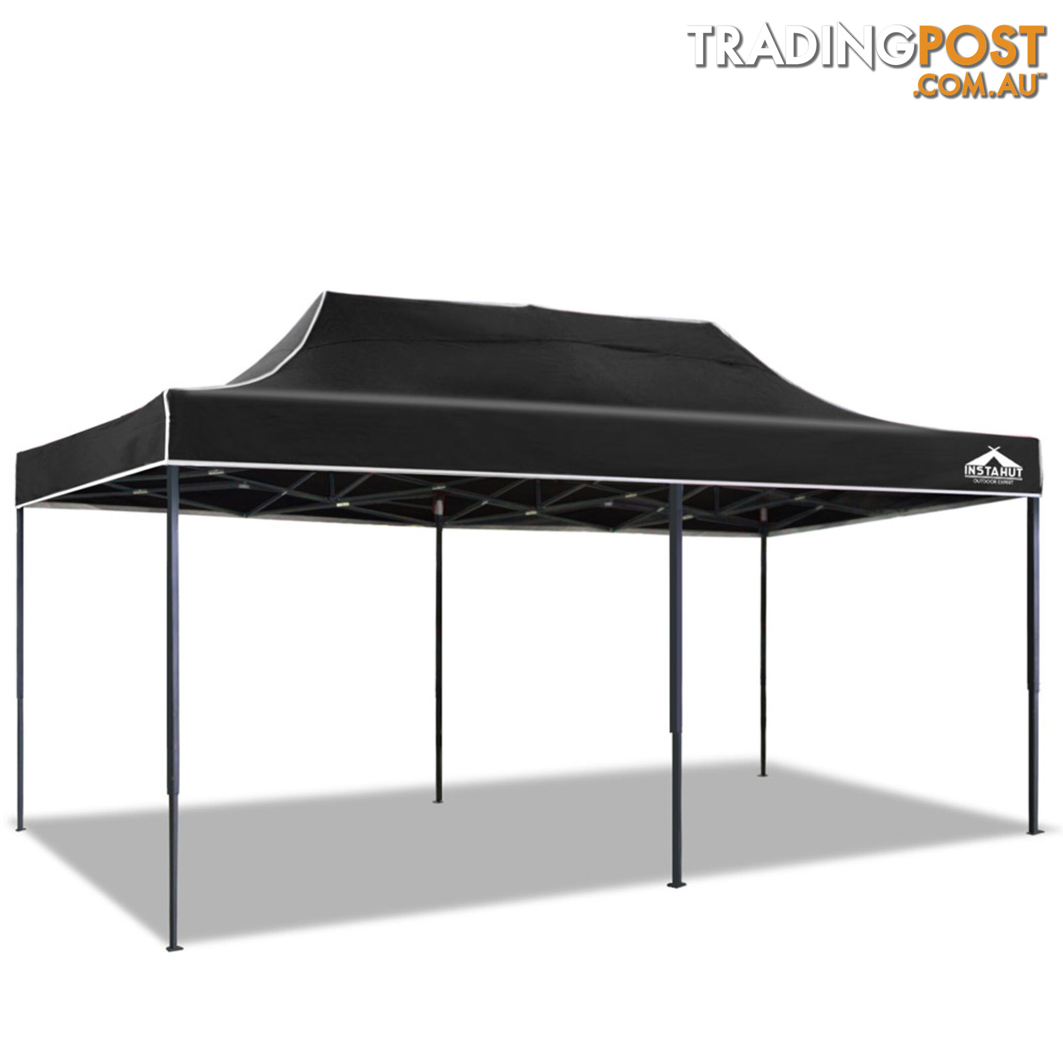 3m x 6m Pop-up Garden Outdoor Gazebo Black