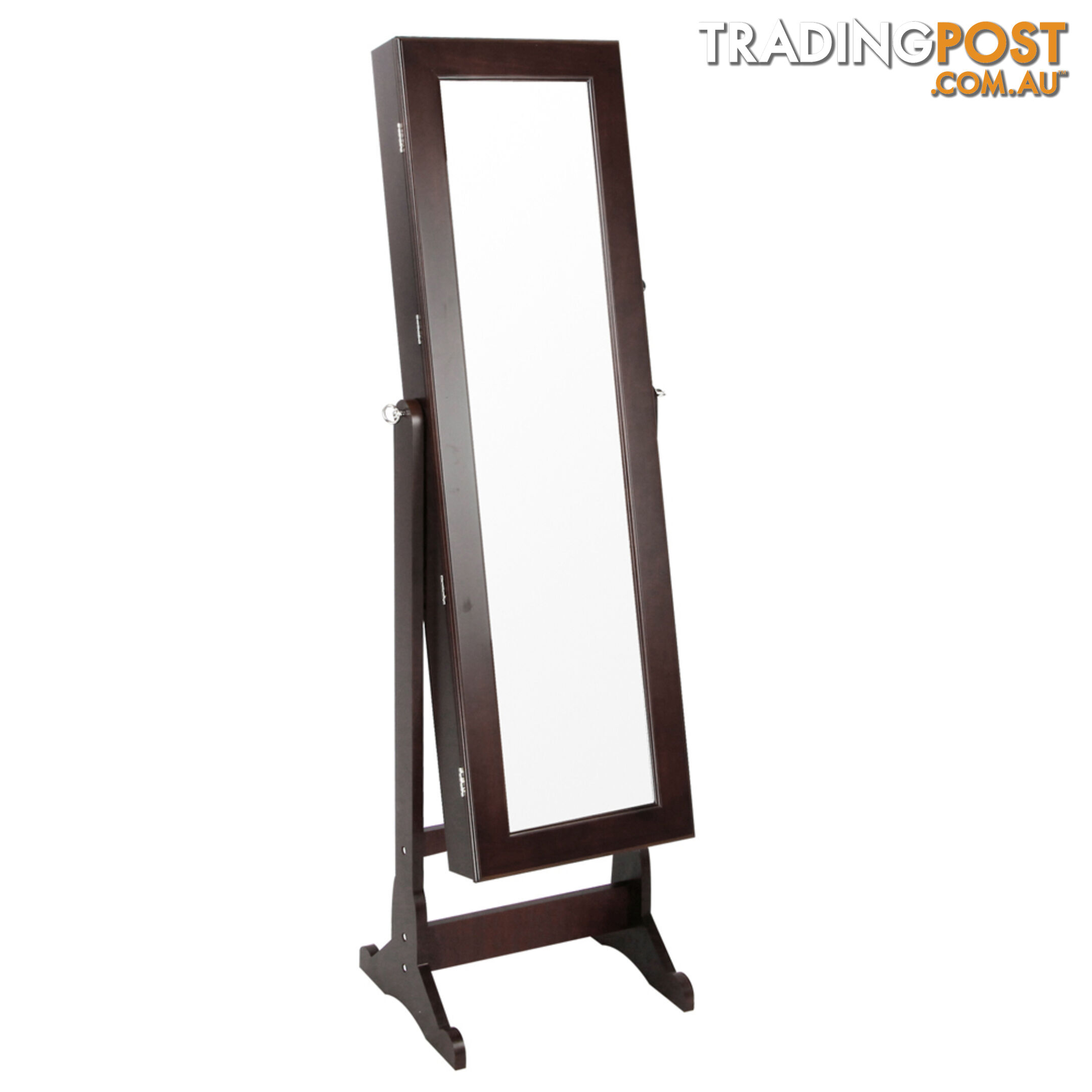 Mirror Jewellery Cabinet Storage 146cm Walnut