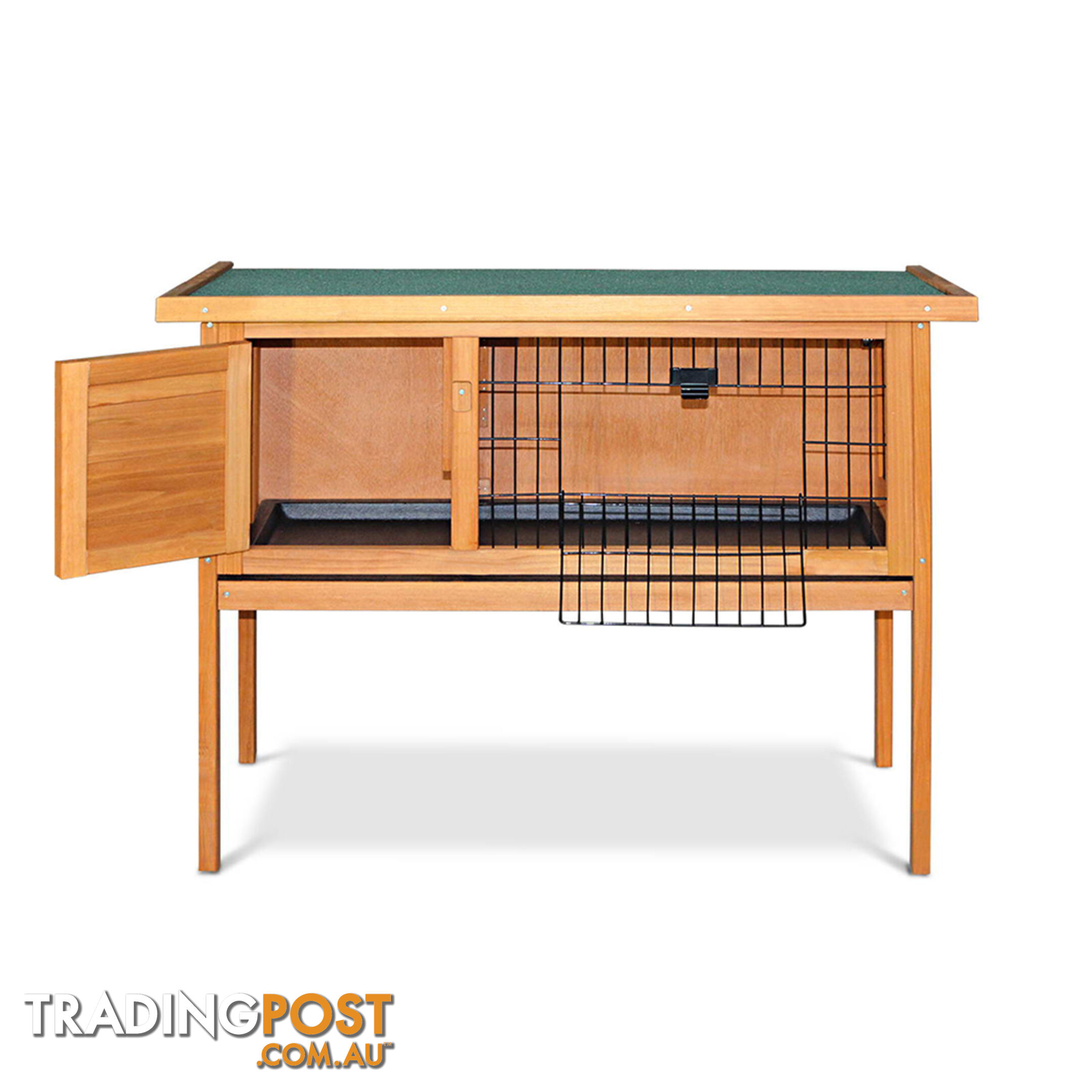 Rabbit Hutch with Hinged Lid