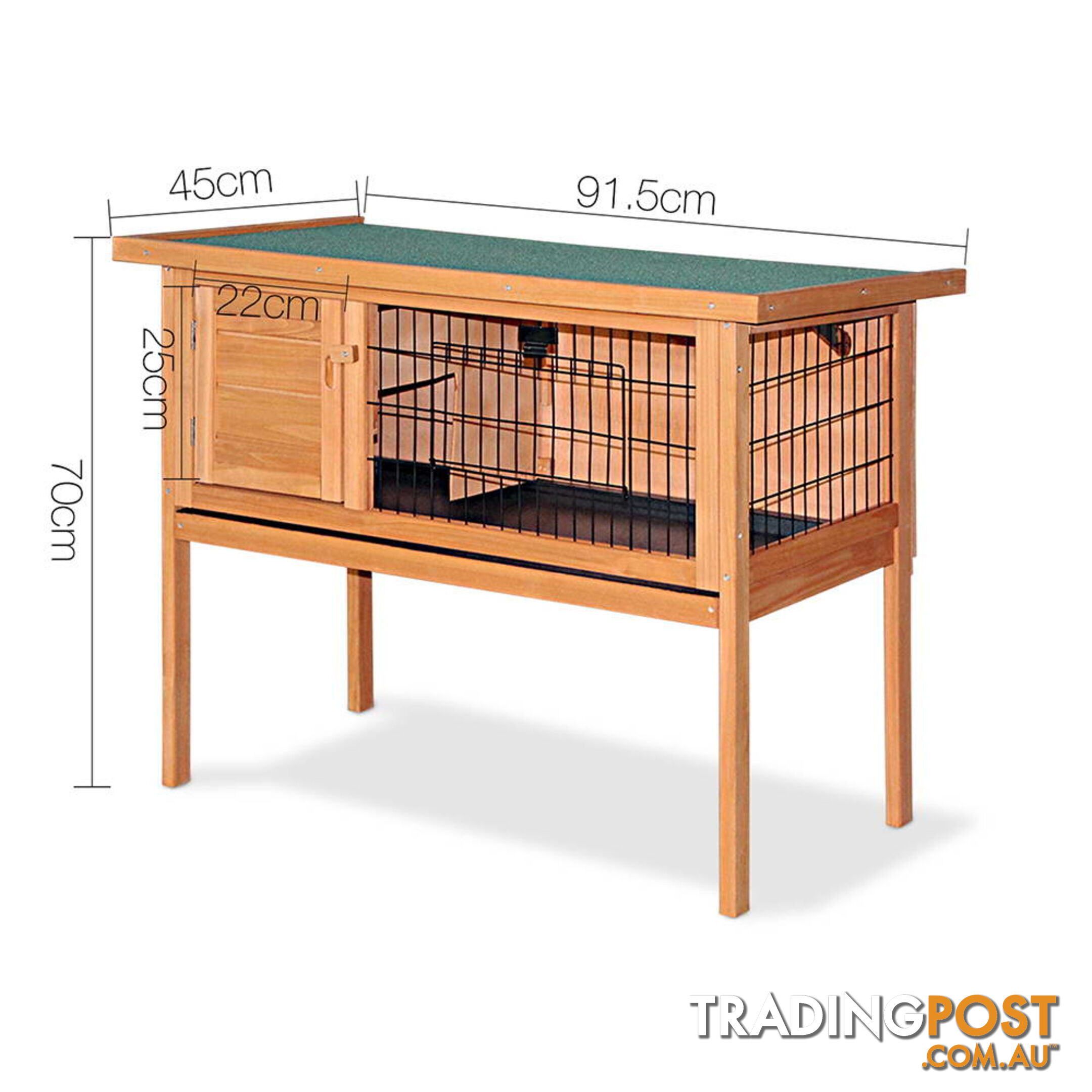 Rabbit Hutch with Hinged Lid