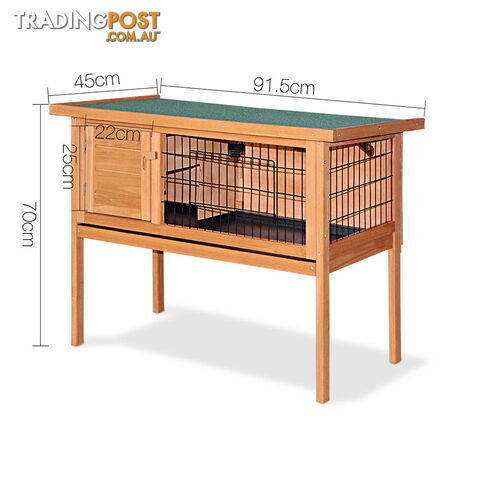 Rabbit Hutch with Hinged Lid