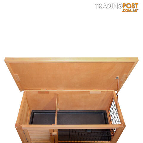 Rabbit Hutch with Hinged Lid