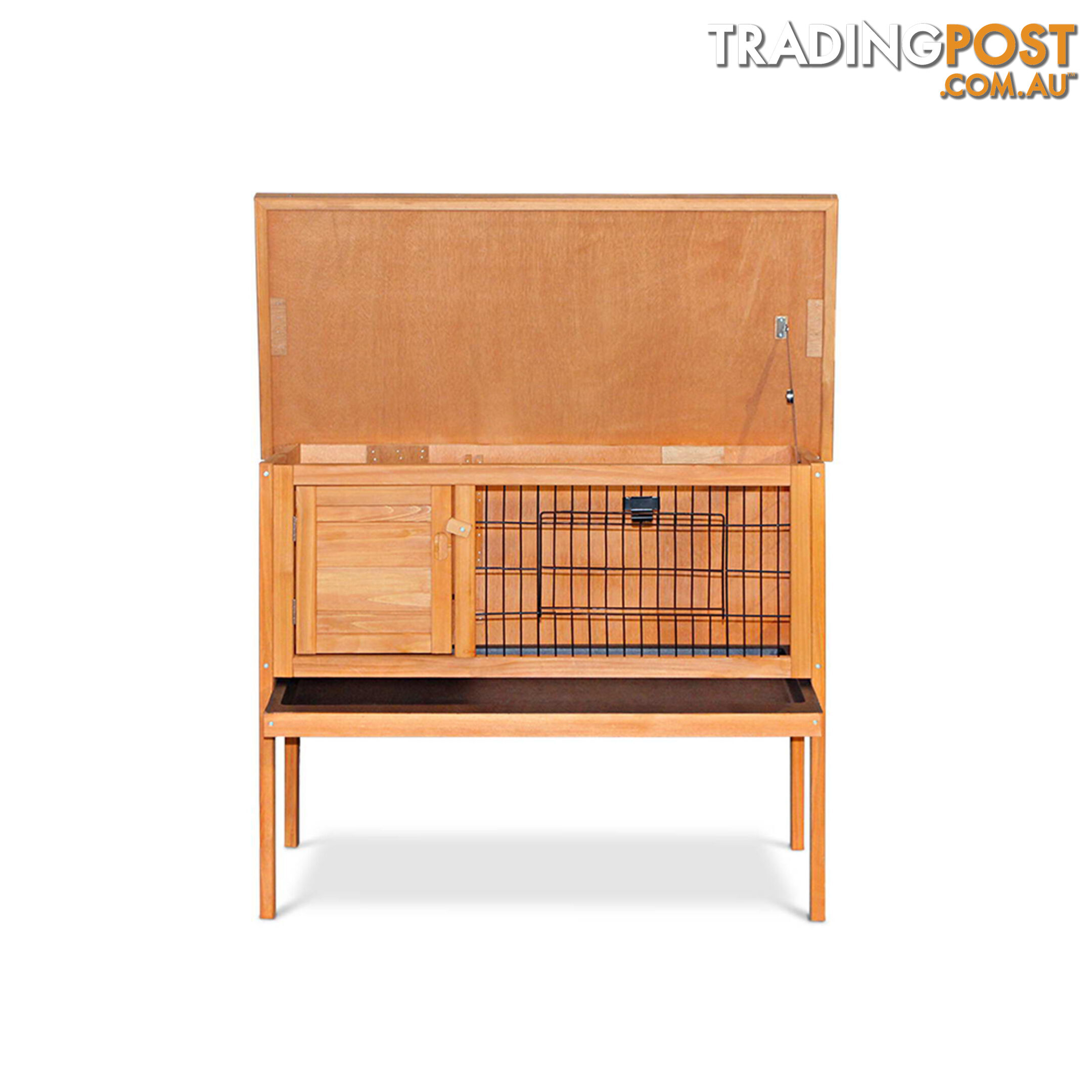 Rabbit Hutch with Hinged Lid