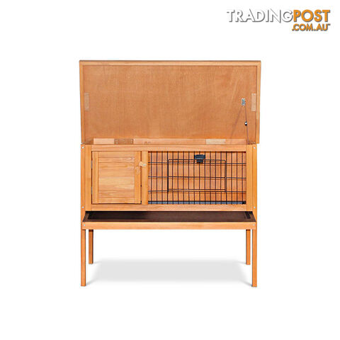 Rabbit Hutch with Hinged Lid