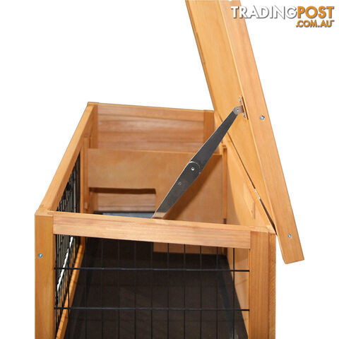 Rabbit Hutch with Hinged Lid