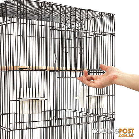 Pet Bird Cage Black Medium - 88CM