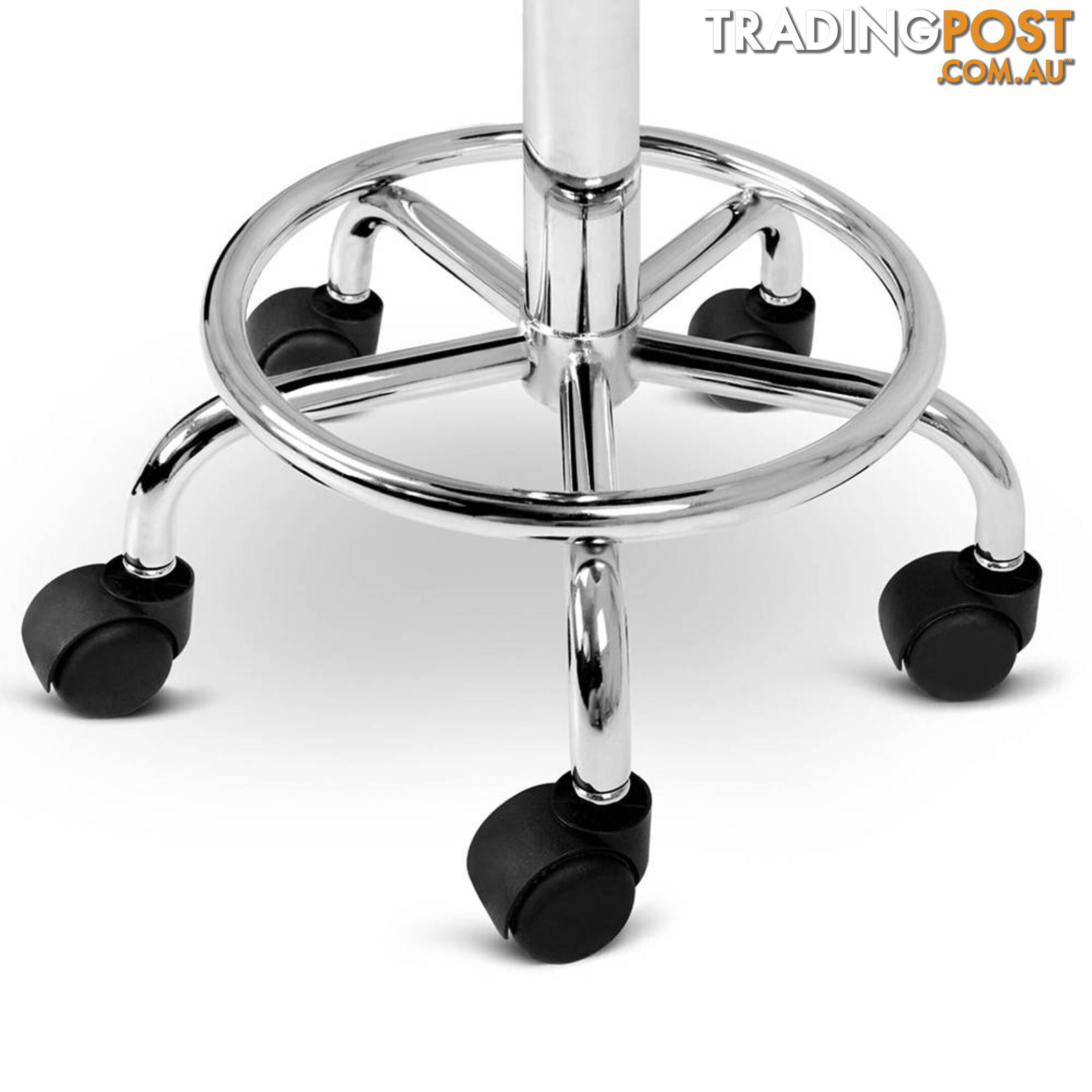 Saddle PU Swivel Salon Stool Black