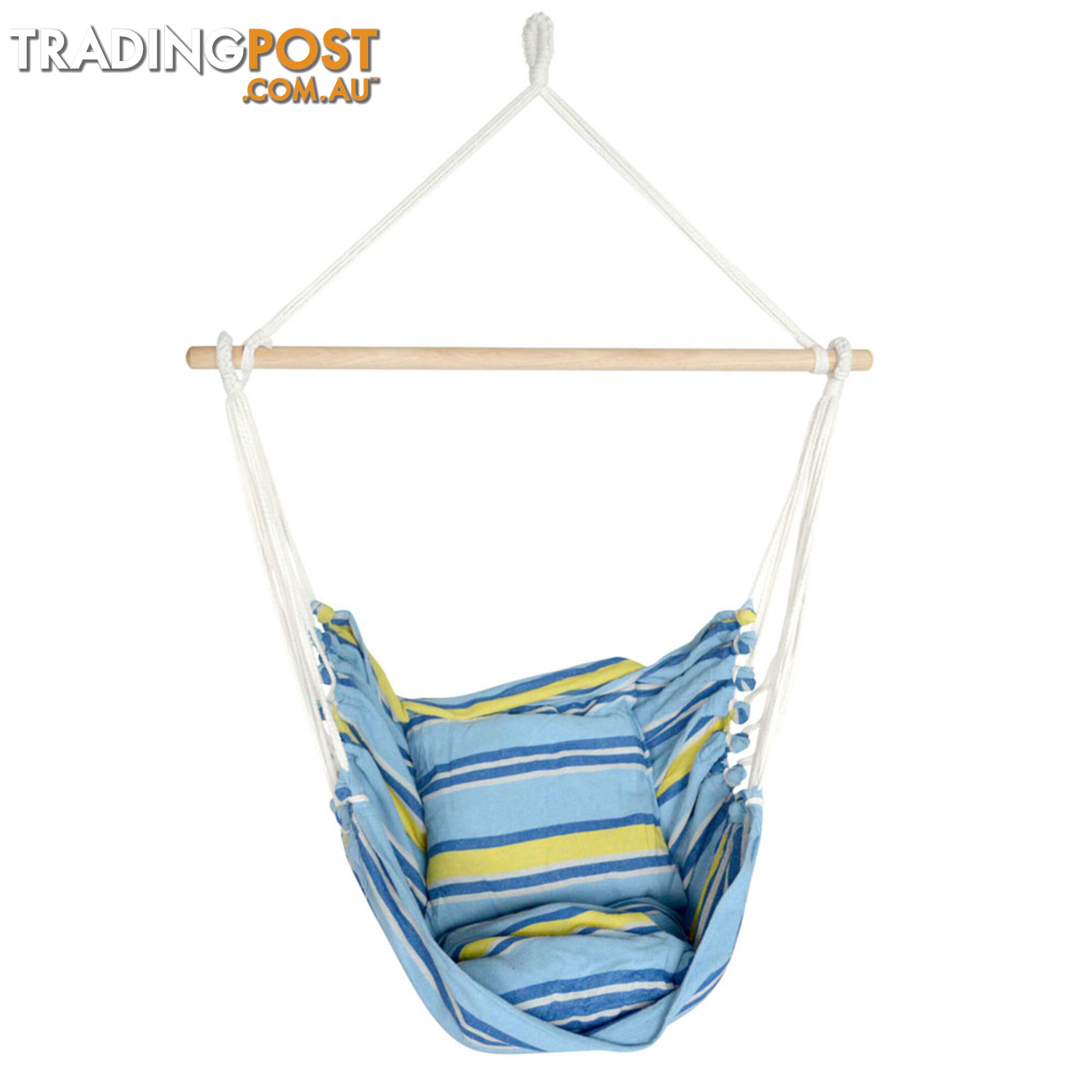 Hammock Swing Chair w/ Cushion Light Blue