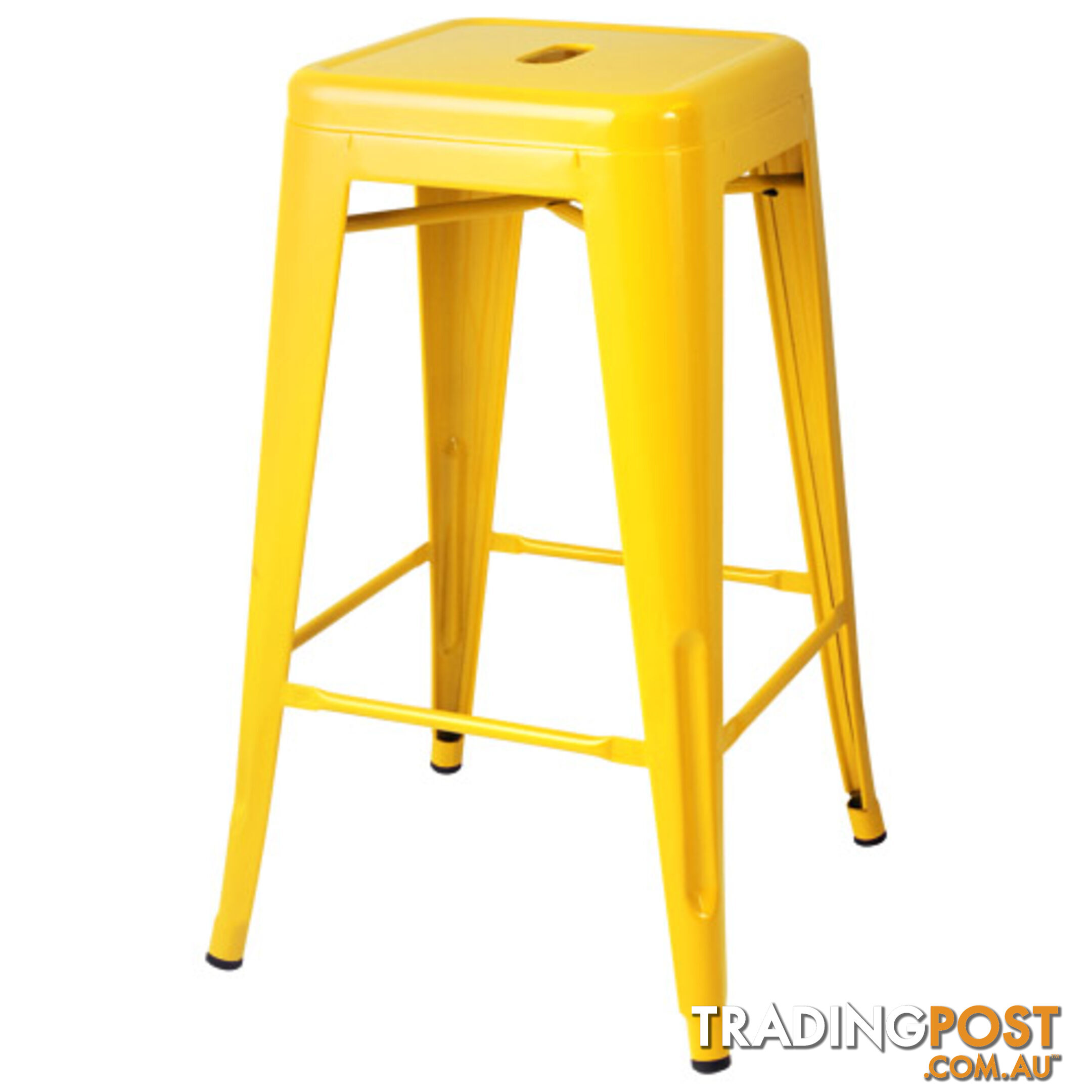 Set of 4 Replica Tolix Kitchen Bar Stool 66cm Yellow