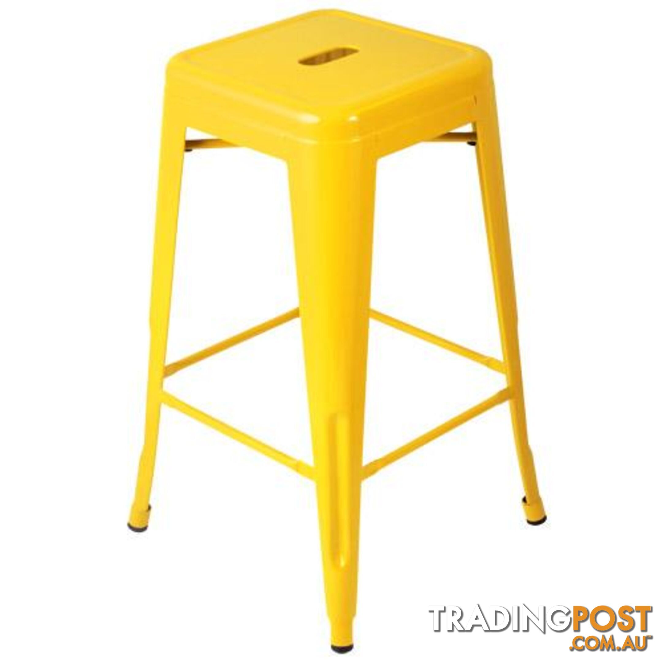 Set of 4 Replica Tolix Kitchen Bar Stool 66cm Yellow