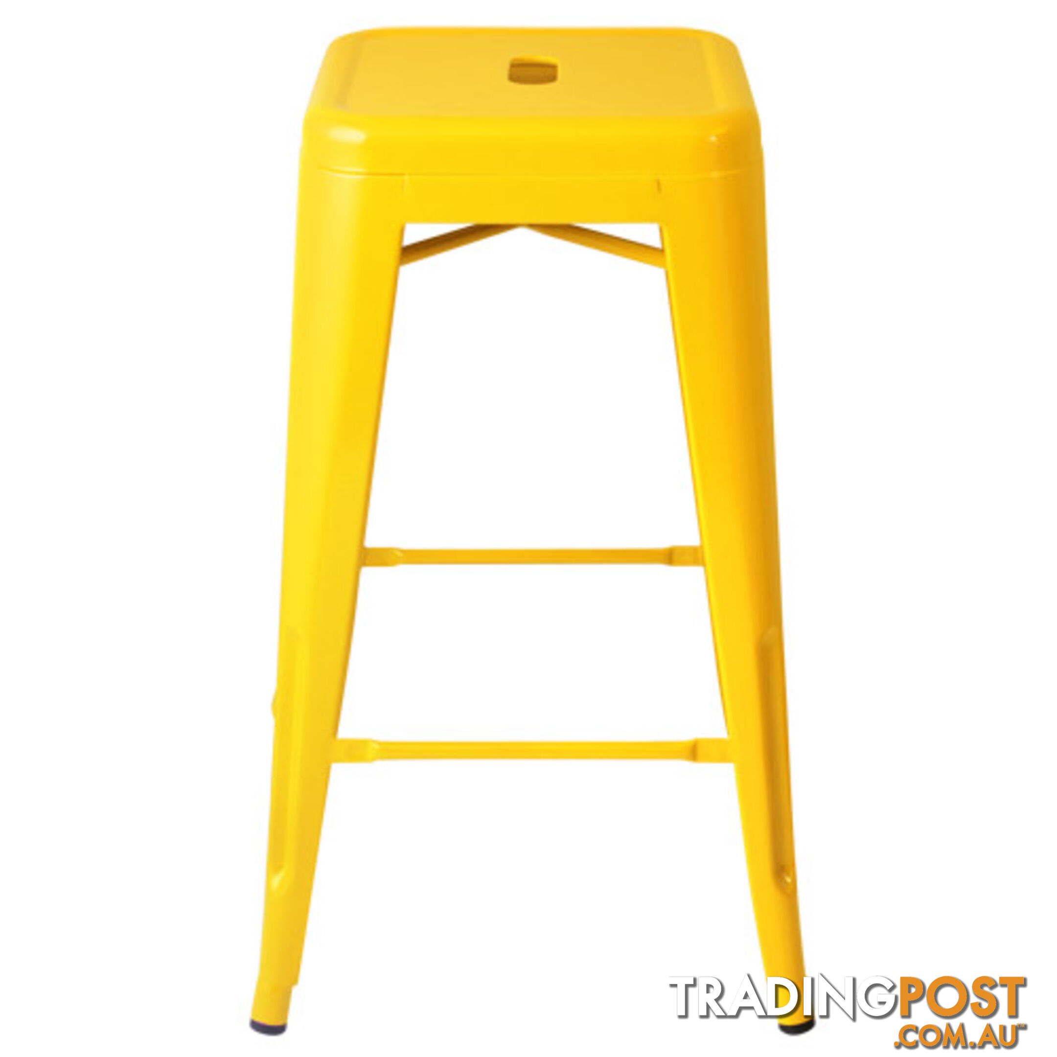 Set of 4 Replica Tolix Kitchen Bar Stool 66cm Yellow