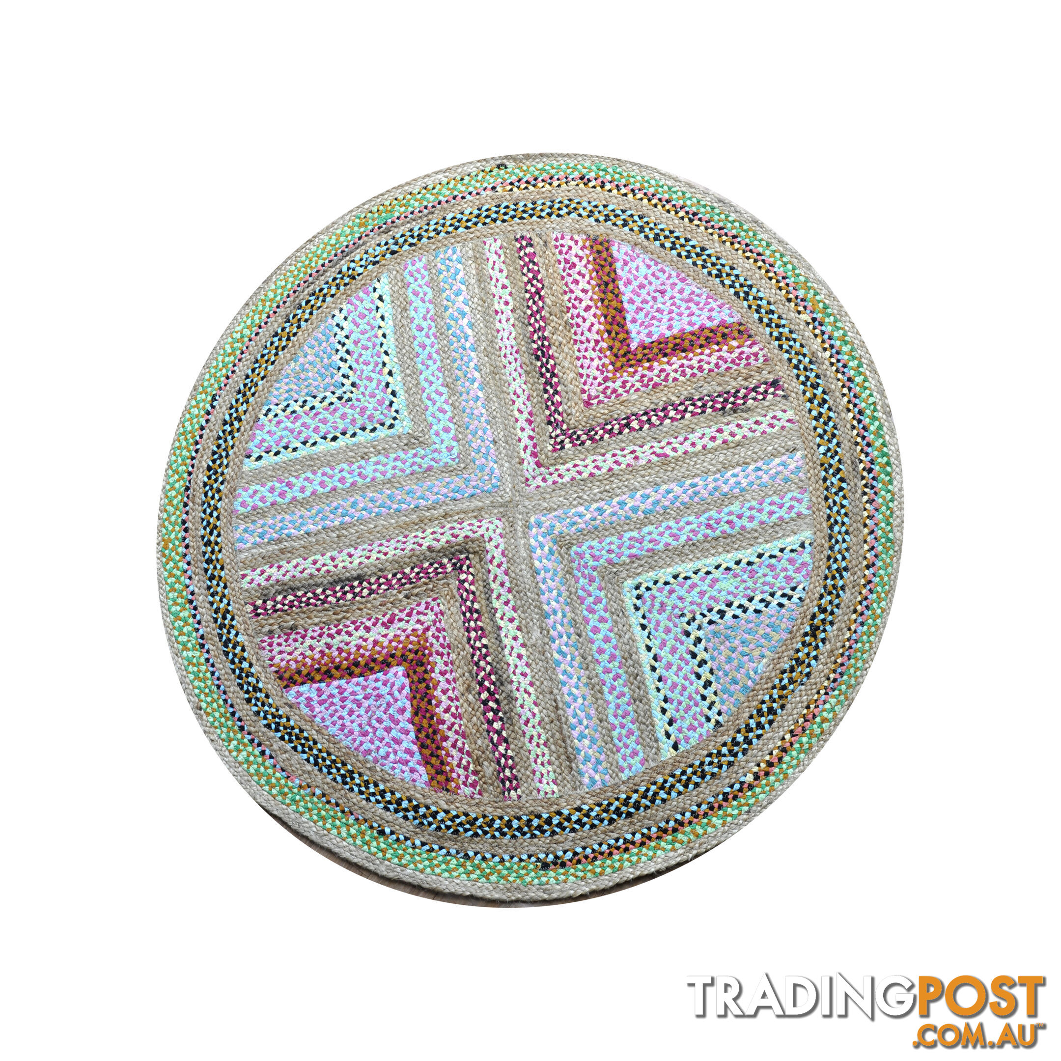 The X Round Rug Multi Colour 120x120cm