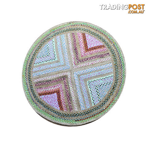 The X Round Rug Multi Colour 120x120cm