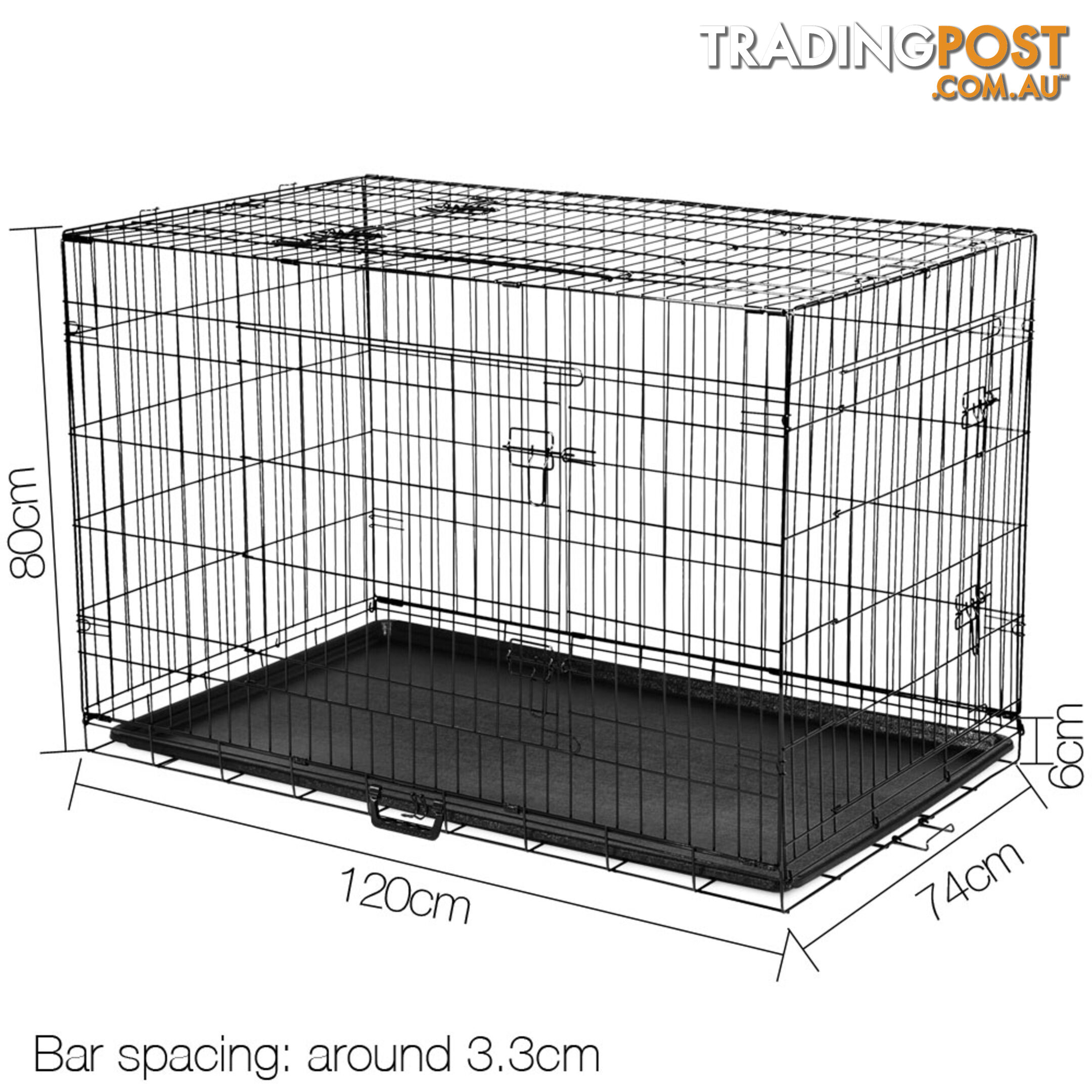 Metal Collapsible Dog Cage 48IN