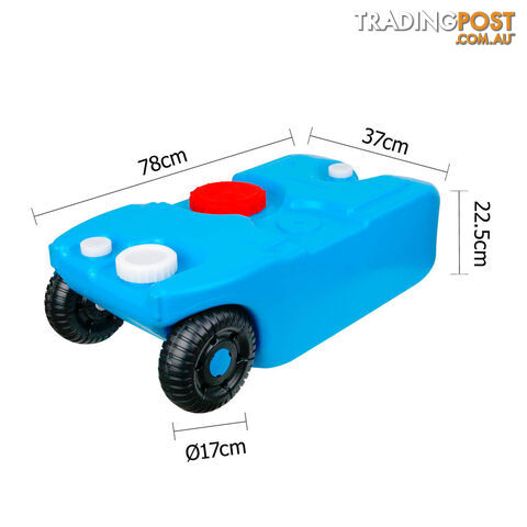 40L Portable Wheel Water Tank Blue